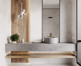 Керамогранит Laparet Illusion Taupe structure matt (GHR) glossy ink рект. (80х160х0,9)